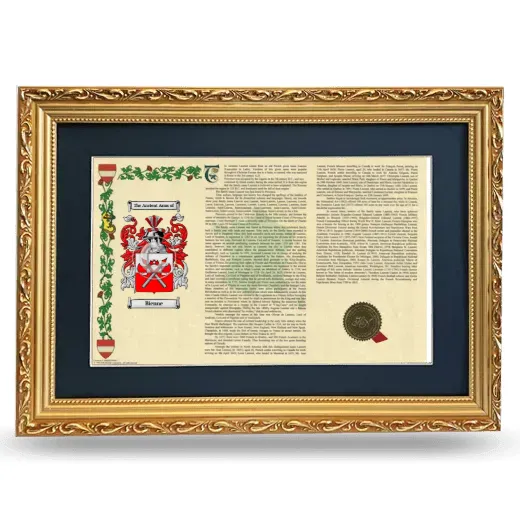 Bienne Deluxe Armorial Landscape Framed - Gold