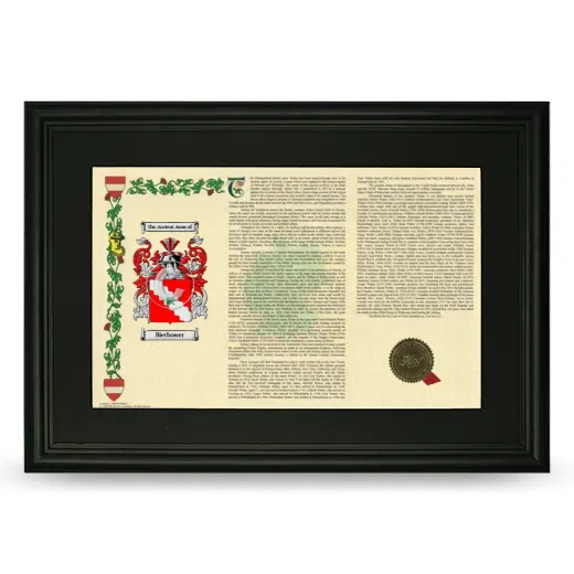 Bierbower Deluxe Armorial Landscape Framed- Black