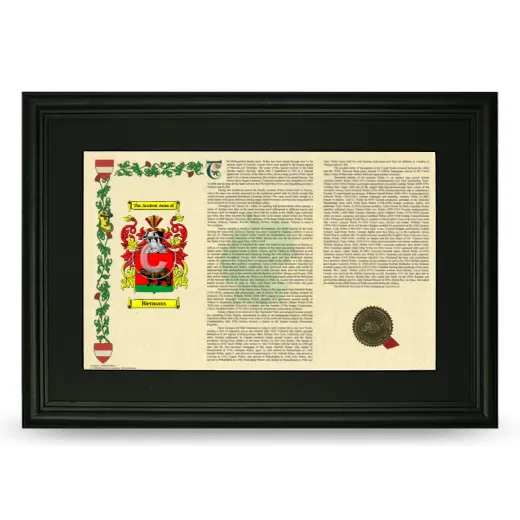 Biermans Deluxe Armorial Landscape Framed- Black