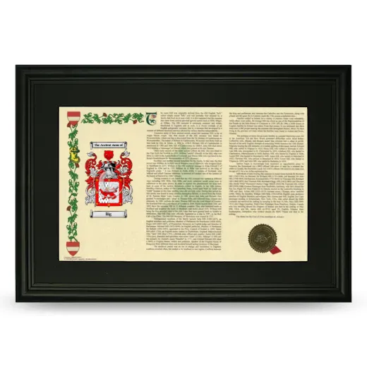 Big Deluxe Armorial Landscape Framed- Black