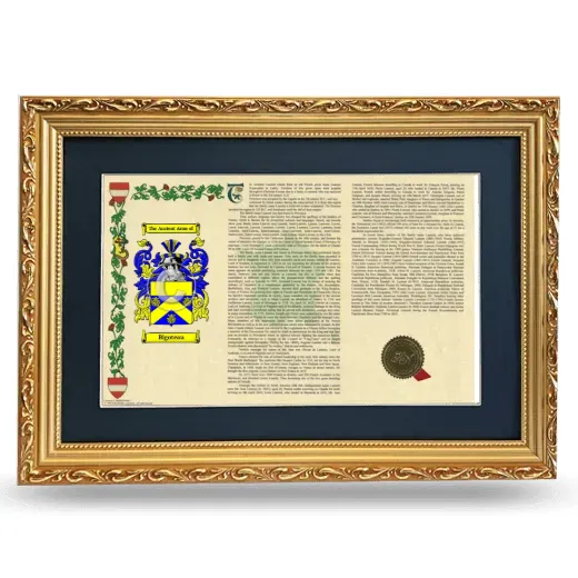 Bigoteau Deluxe Armorial Landscape Framed - Gold