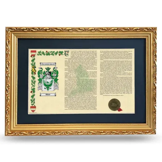 Bilnie Deluxe Armorial Landscape Framed - Gold