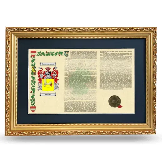 Bindin Deluxe Armorial Landscape Framed - Gold
