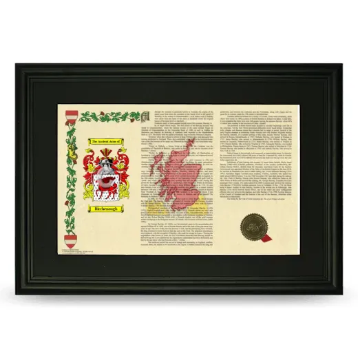 Birchenough Deluxe Armorial Landscape Framed- Black