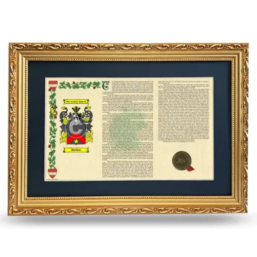 Bircken Deluxe Armorial Landscape Framed - Gold