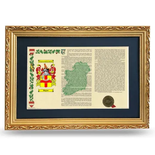 Birgow Deluxe Armorial Landscape Framed - Gold