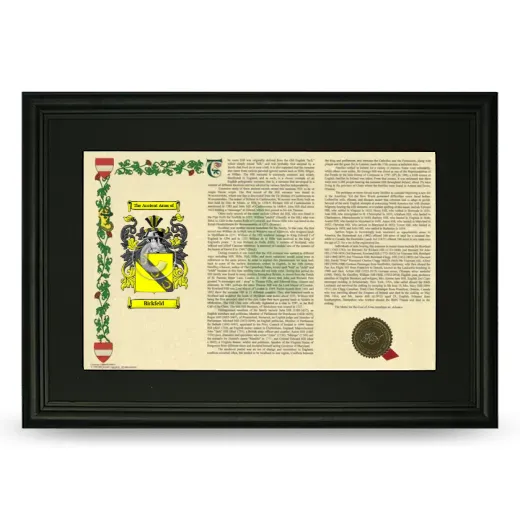 Birkfeld Deluxe Armorial Landscape Framed- Black