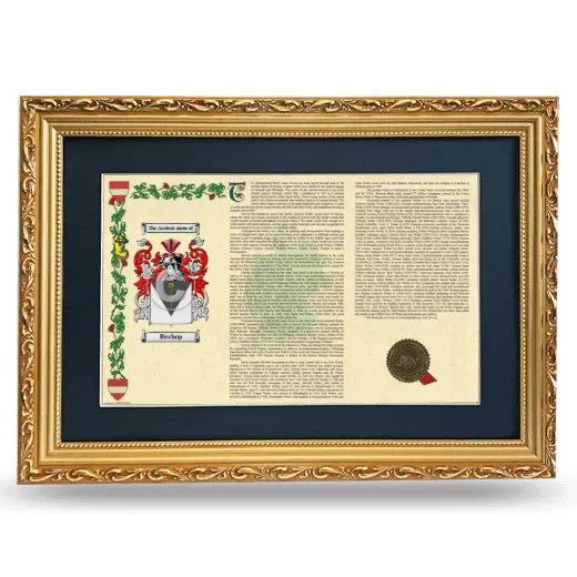 Bischop Deluxe Armorial Landscape Framed - Gold