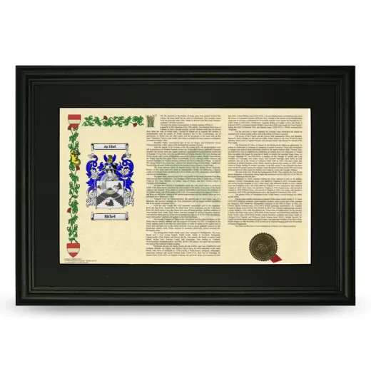 Bithel Deluxe Armorial Landscape Framed- Black