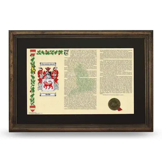 Biville Deluxe Armorial Landscape Framed - Brown