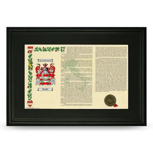 Bizzella Deluxe Armorial Landscape Framed- Black