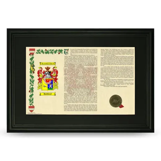 Bjorkland Deluxe Armorial Landscape Framed- Black