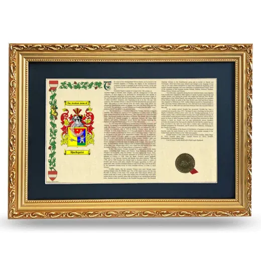Bjorkquist Deluxe Armorial Landscape Framed - Gold