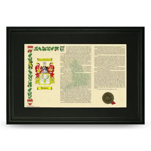 Blackmen Deluxe Armorial Landscape Framed- Black