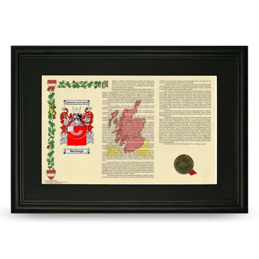 Blackough Deluxe Armorial Landscape Framed- Black