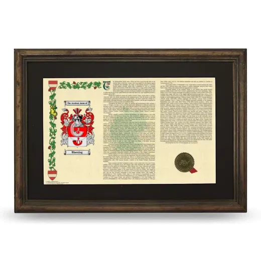 Blaesing Deluxe Armorial Landscape Framed - Brown