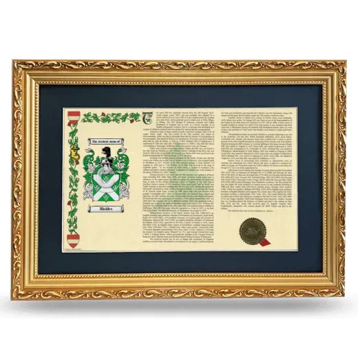 Blaides Deluxe Armorial Landscape Framed - Gold