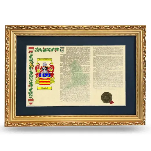 Blakford Deluxe Armorial Landscape Framed - Gold