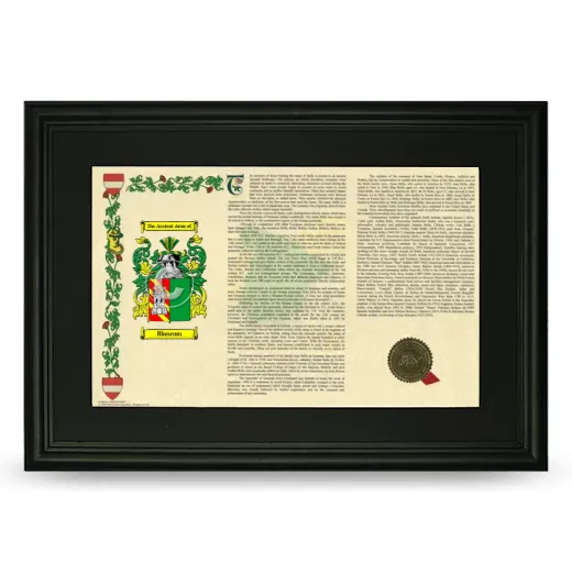 Blancom Deluxe Armorial Landscape Framed- Black