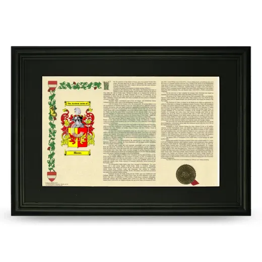 Blann Deluxe Armorial Landscape Framed- Black