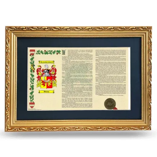 Blanny Deluxe Armorial Landscape Framed - Gold