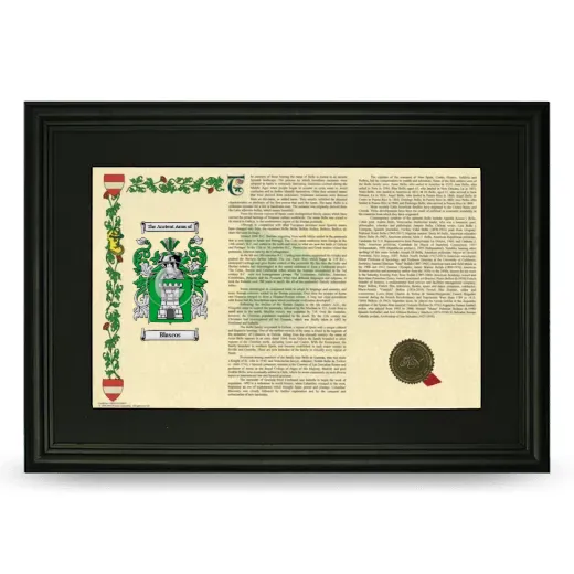 Blascos Deluxe Armorial Landscape Framed- Black
