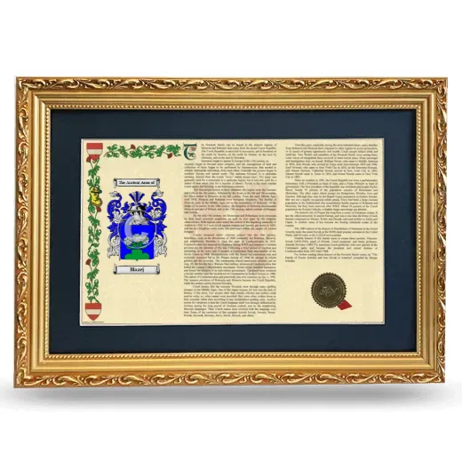 Blazej Deluxe Armorial Landscape Framed - Gold