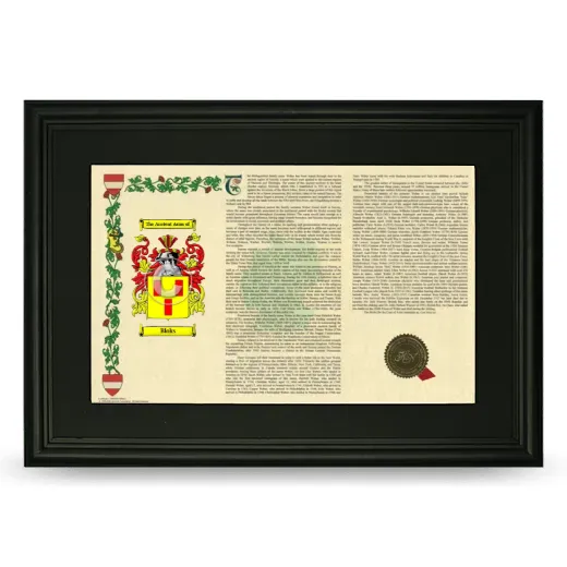 Bloks Deluxe Armorial Landscape Framed- Black