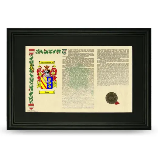 Blout Deluxe Armorial Landscape Framed- Black