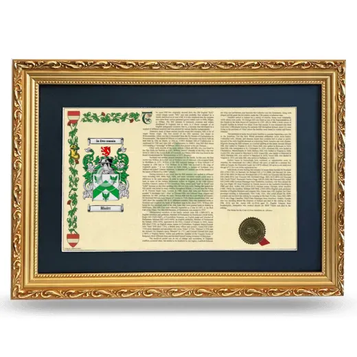 Bluitt Deluxe Armorial Landscape Framed - Gold