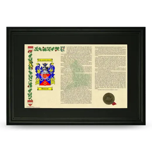 Blumsom Deluxe Armorial Landscape Framed- Black