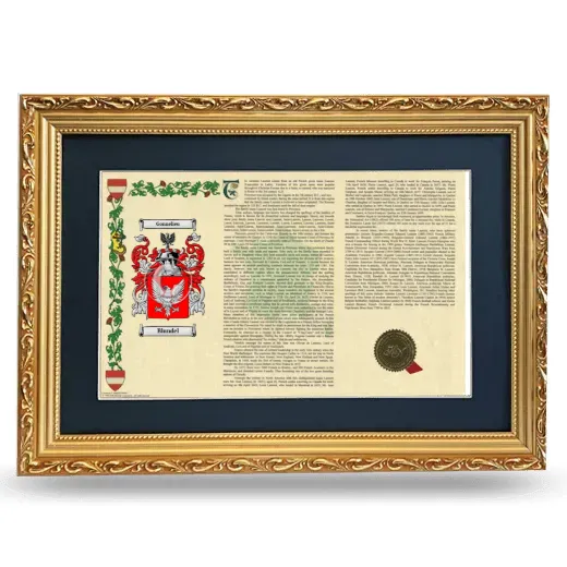 Blundel Deluxe Armorial Landscape Framed - Gold