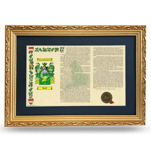 Boade Deluxe Armorial Landscape Framed - Gold