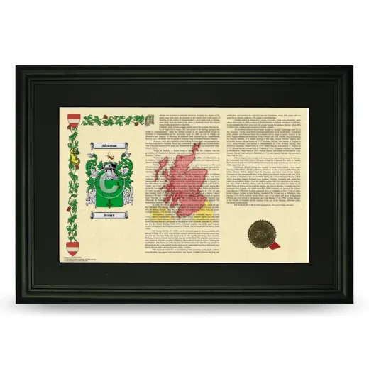 Boars Deluxe Armorial Landscape Framed- Black