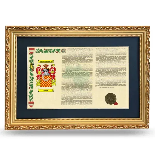 Bobak Deluxe Armorial Landscape Framed - Gold