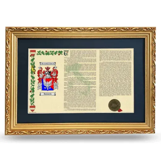 Boccaccio Deluxe Armorial Landscape Framed - Gold
