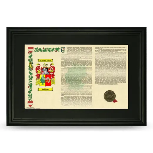 Bockhorn Deluxe Armorial Landscape Framed- Black