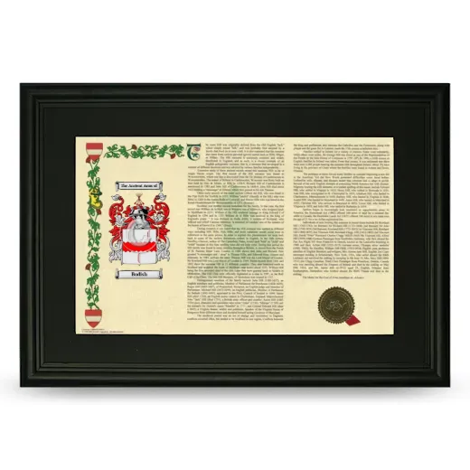 Bodish Deluxe Armorial Landscape Framed- Black