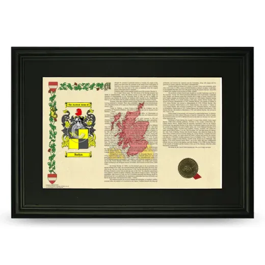 Bodyn Deluxe Armorial Landscape Framed- Black