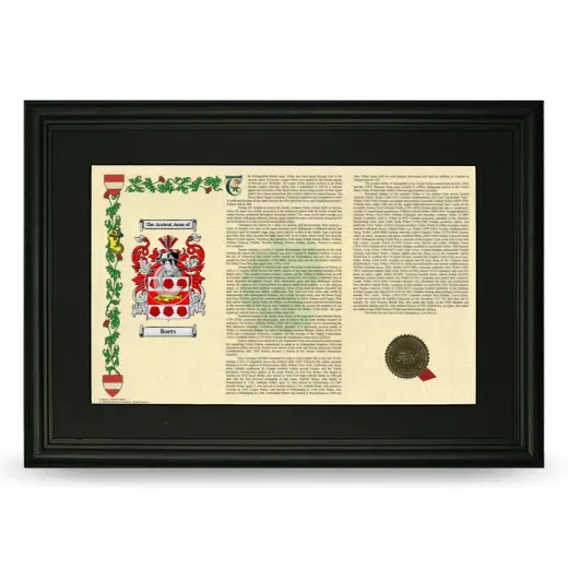 Boets Deluxe Armorial Landscape Framed- Black