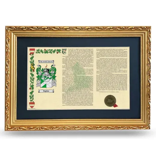 Bogdon Deluxe Armorial Landscape Framed - Gold