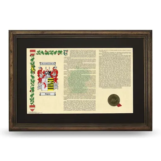 Bogun Deluxe Armorial Landscape Framed - Brown