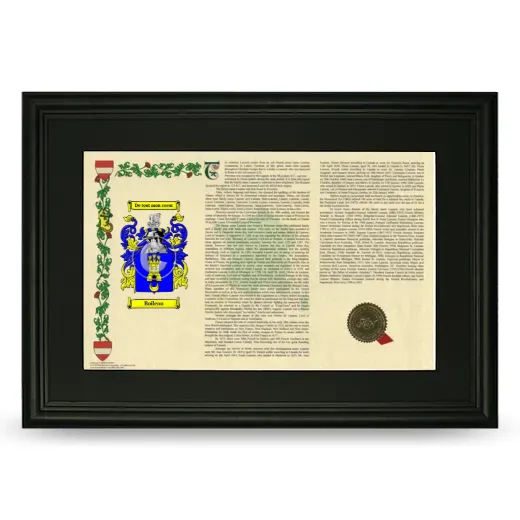 Boileau Deluxe Armorial Landscape Framed- Black