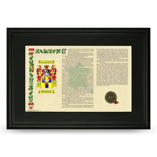 Boissonnault Deluxe Armorial Landscape Framed- Black