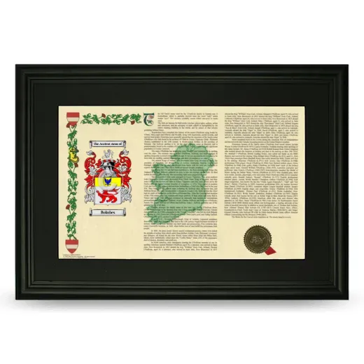 Bolañes Deluxe Armorial Landscape Framed- Black