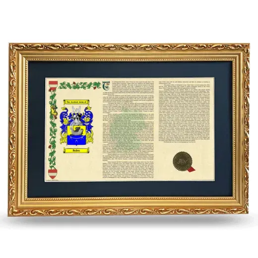 Bolen Deluxe Armorial Landscape Framed - Gold