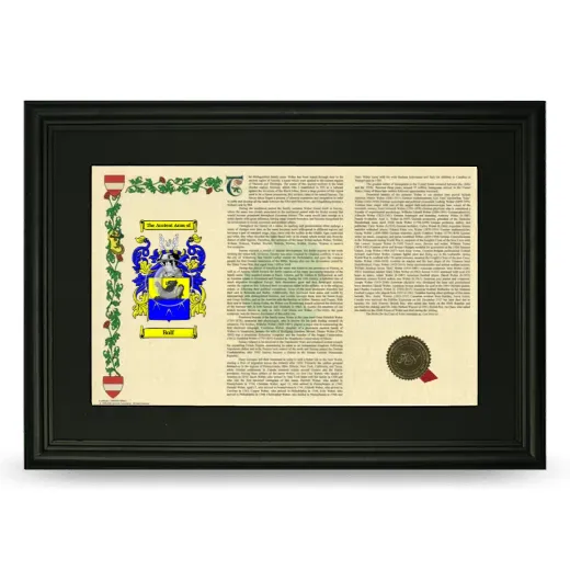Bolf Deluxe Armorial Landscape Framed- Black