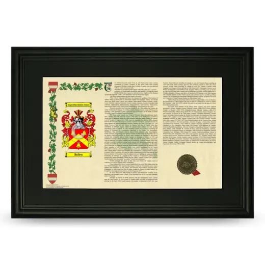 Bolieu Deluxe Armorial Landscape Framed- Black