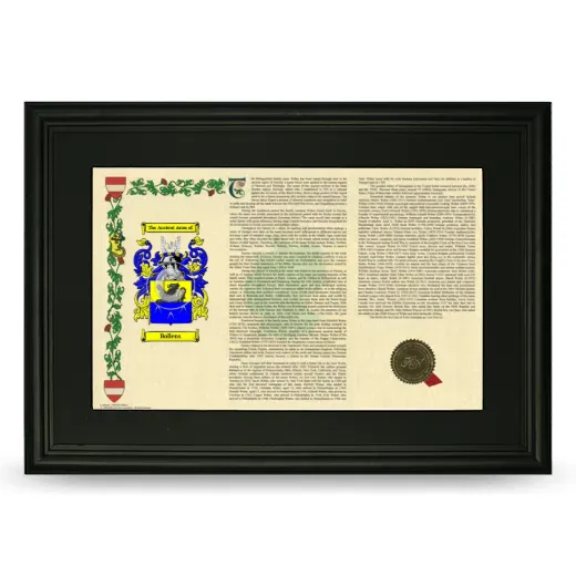 Bollens Deluxe Armorial Landscape Framed- Black