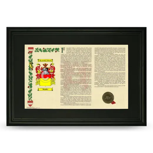 Bondes Deluxe Armorial Landscape Framed- Black